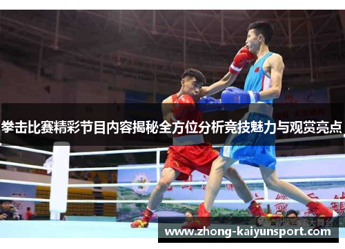 拳击比赛精彩节目内容揭秘全方位分析竞技魅力与观赏亮点